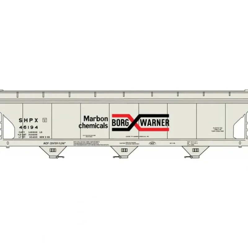 Accurail, HO Scale, 81371, ACF 47' 3-Bay Center-Flow Covered Hopper, Corn Products, #60015, (HO Scale Kit) - Model Train Junction: Quality Parts and Art Supplies Online