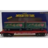 Trains|American Flyer 6-48563 S Scale REA Flatcar w/ 2 Reindeer Express Trailers - Model Train Junction: Quality Parts and Art Supplies