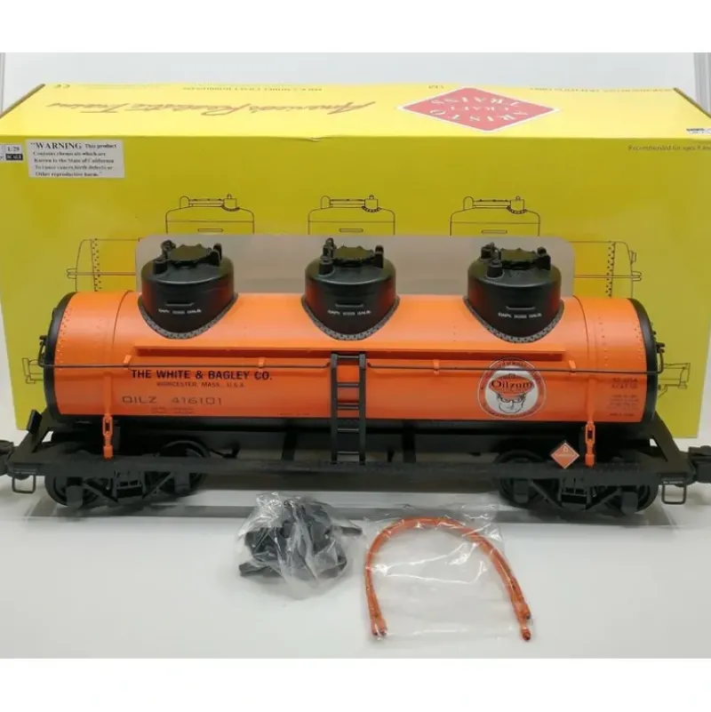 Trains|Aristo-Craft 41610 G Oilzum Triple Dome Oil Tank Car LN/Box - Model Train Junction: Quality Parts and Art Supplies