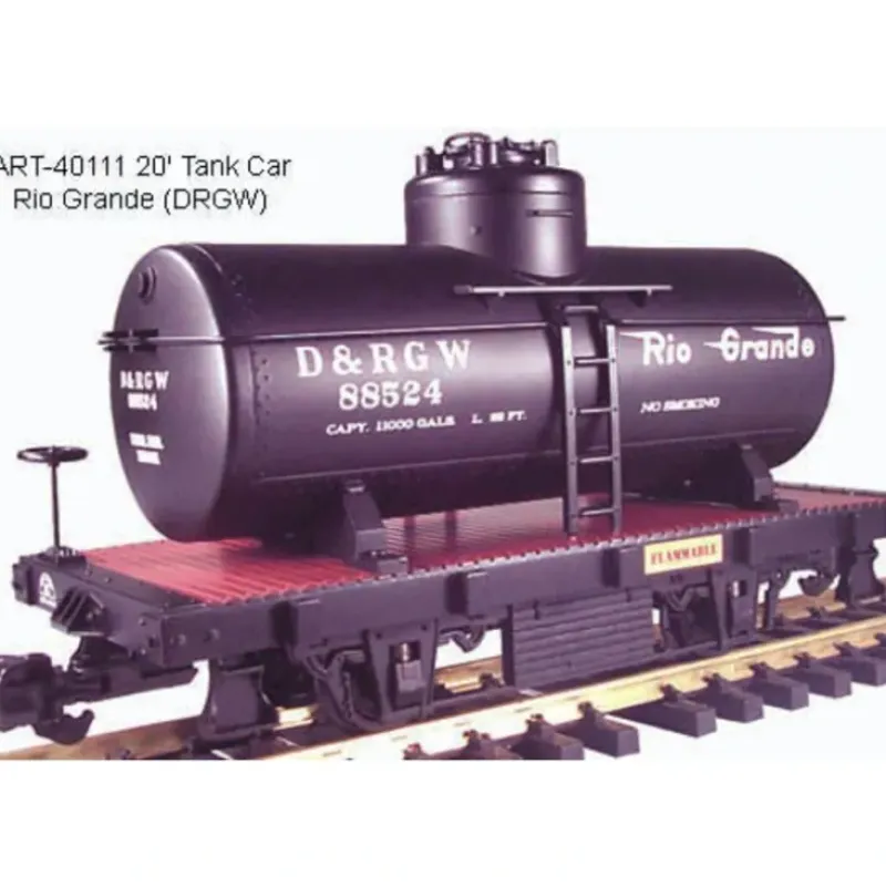 Trains|Aristo-Craft 40111 Rio Grande 20' Tank Car - Model Train Junction: Quality Parts and Art Supplies