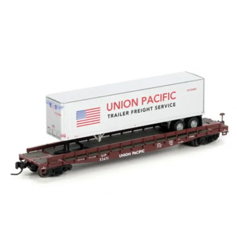 Trains|Athearn 17341 N Union Pacific 53' GSC TOFC Flat with 40' Trailer #53471 - Model Train Junction: Quality Parts and Art Supplies