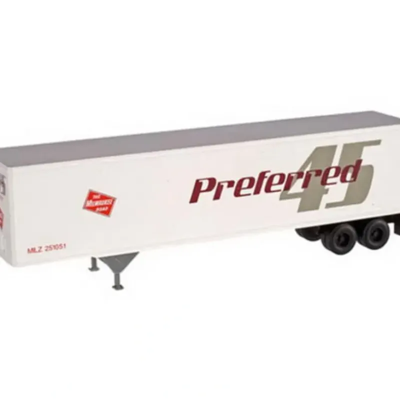 Trains|Atlas 12123 1:87 HO Milwaukee Rd. 45' Pines Trailer #251015 - Model Train Junction: Quality Parts and Art Supplies