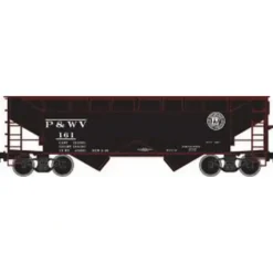 Trains|Atlas 20000995 HO Pittsburgh & West Virginia Trainman 2-Bay Offset Hopper #161 - Model Train Junction: Quality Parts and Art Supplies