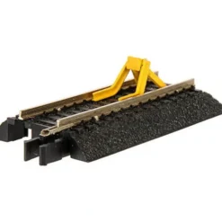 Trains|Atlas 2425 N Code 65 2" Straight True-Track with Yellow Bumper (Pack of 2) - Model Train Junction: Quality Parts and Art Supplies