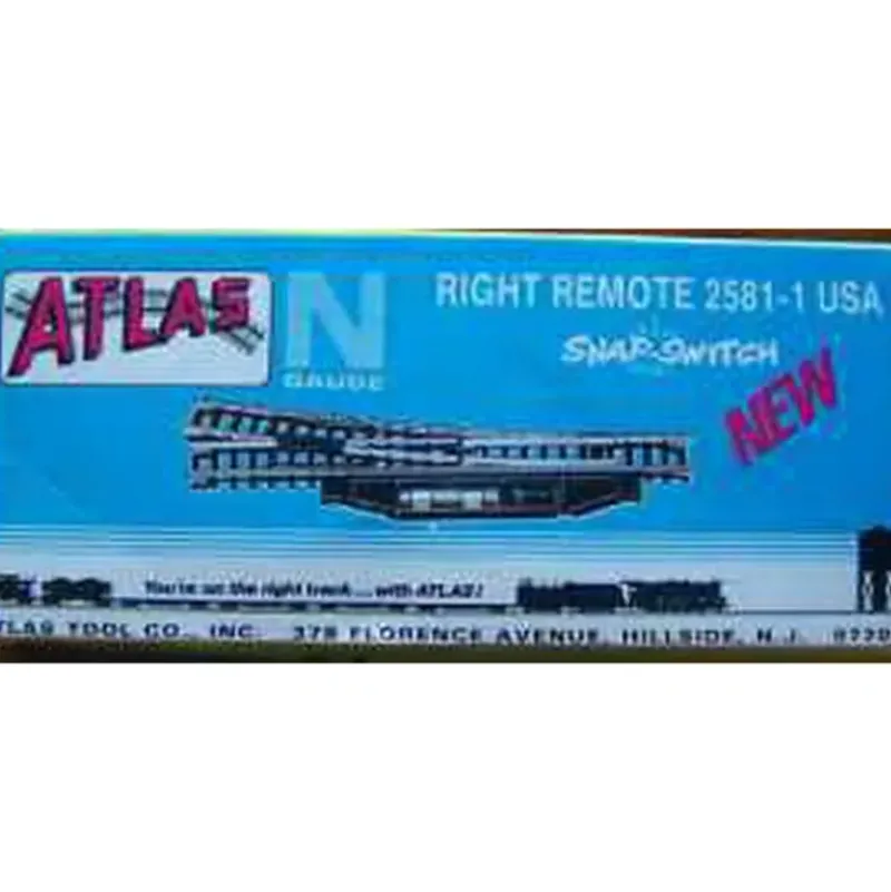 Trains|Atlas 2581 N Right Hand Remote Snap Switch Turnout - Model Train Junction: Quality Parts and Art Supplies