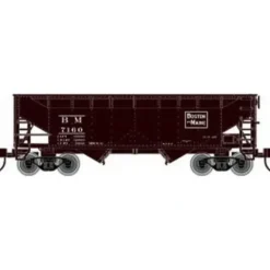 Trains|Atlas 40825 N Scale B&M 2-Bay Offset Hopper #7100 - Model Train Junction: Quality Parts and Art Supplies
