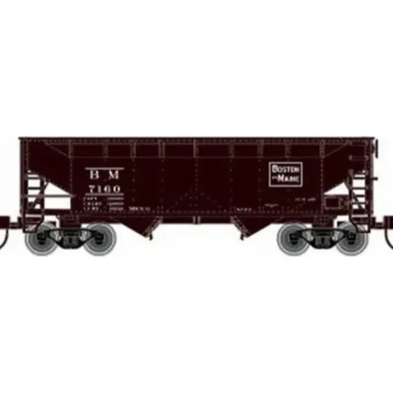 Trains|Atlas 40825 N Scale B&M 2-Bay Offset Hopper #7100 - Model Train Junction: Quality Parts and Art Supplies