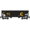 Trains|Atlas 5617 N Scale Chessie 2-Bay Offset Hopper Set (3 Cars) - Model Train Junction: Quality Parts and Art Supplies