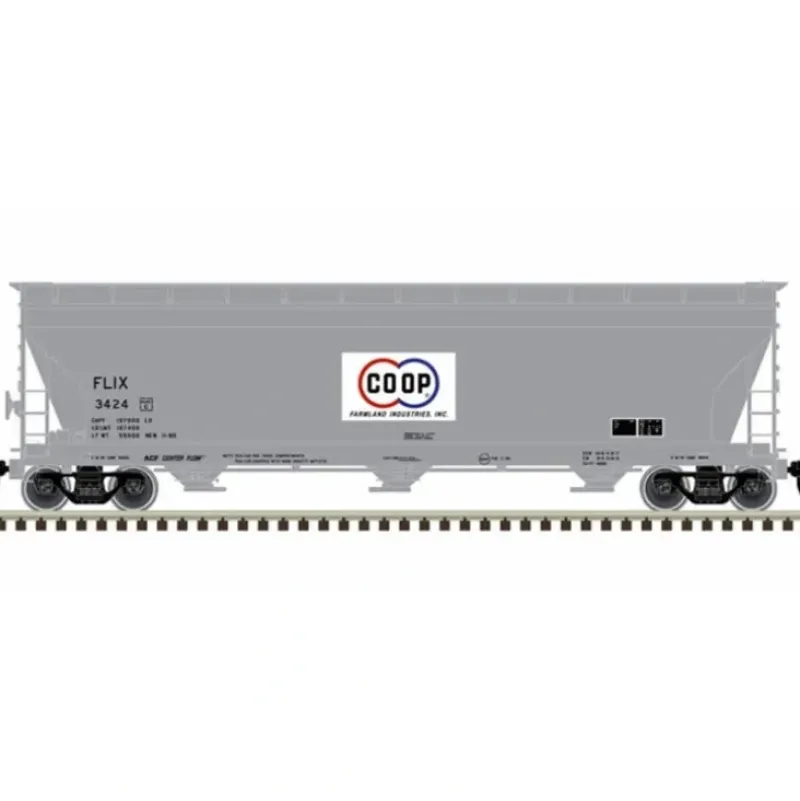 Atlas Master Line HO 20006942 4650 Centerflow Hopper, Farmland Co-Op #3408 - Model Train Junction: Quality Parts and Art Supplies Outlet