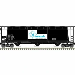 Atlas Master Line, HO Scale, 20005776, AFC 3-Bay Cylindrical Hopper, Cancarb, #60247 - Model Train Junction: Quality Parts and Art Supplies Discount