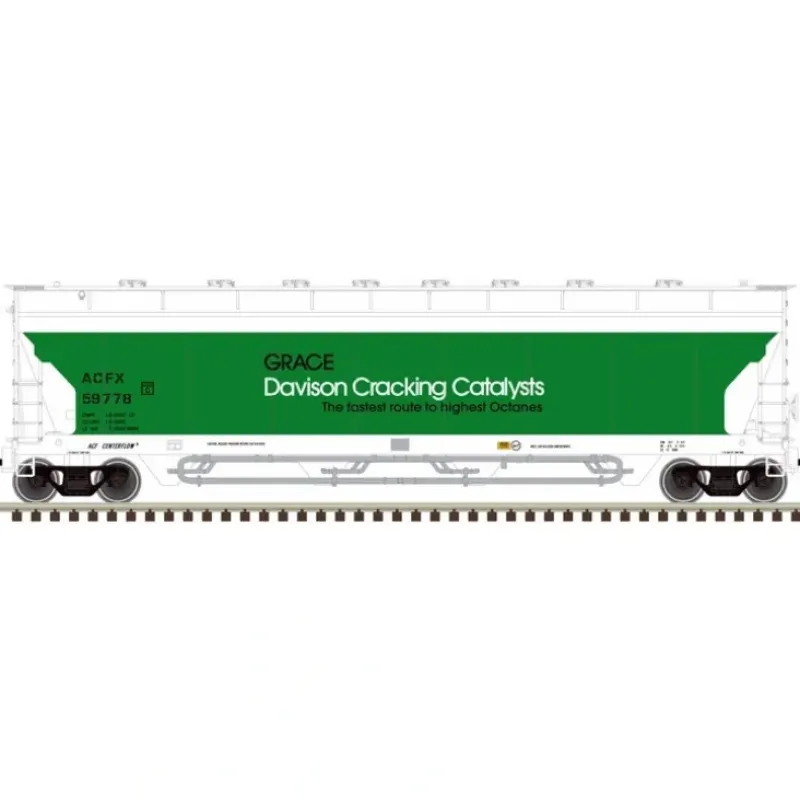 Atlas Master Line, HO Scale, 20006277, 5701 Pressureaide Hopper, Grace Davison, #59783 - Model Train Junction: Quality Parts and Art Supplies