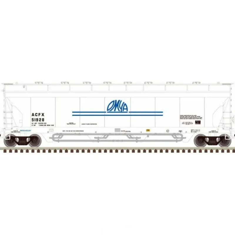 Atlas Master Line, HO Scale, 20006278, 5701 Pressureaide Hopper, OMYA, #51066 - Model Train Junction: Quality Parts and Art Supplies Discount