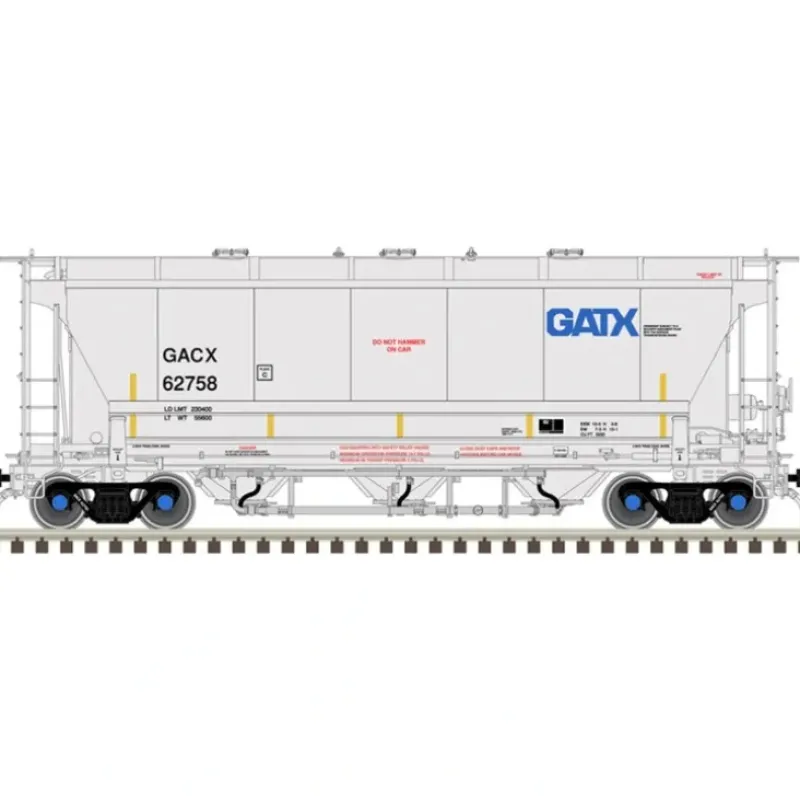 Atlas Master Line Plus, HO Scale, 20006838, Trinity 3230 Covered Hopper, General American, GACX,62763 - Model Train Junction: Quality Parts and Art Supplies