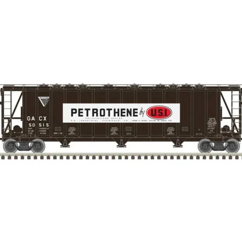 Atlas, N Scale, 50006332, General American 3500 Dry-Flo 3-Bay Covered Hopper,USI Petrothene, GACX, #50324 - Model Train Junction: Quality Parts and Art Supplies Outlet