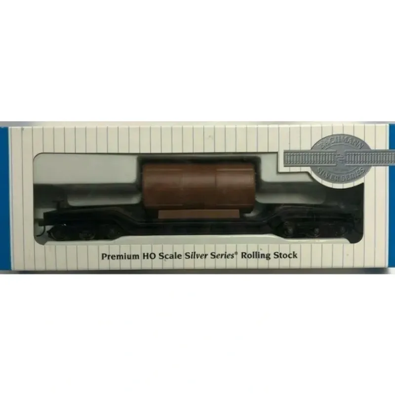 Trains|Bachmann 18346 HO 52' Depressed Center Flat Car w/ Boiler Load - Model Train Junction: Quality Parts and Art Supplies