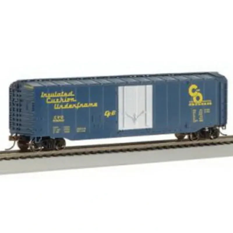 Trains|Bachmann 18022 HO Chesapeake & Ohio 50' Plug-Door Boxcar (yellow & blue) - Model Train Junction: Quality Parts and Art Supplies
