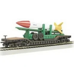 Trains|Bachmann 71391 N Scale USAF 52' Flatcar with Missile #113202 - Model Train Junction: Quality Parts and Art Supplies