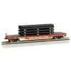 Trains|Bachmann 18978 N Western Maryland Flatcar w/Pipes - Model Train Junction: Quality Parts and Art Supplies