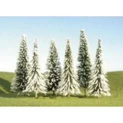 Trains|Bachmann 32154 Scene Scapes 4"-6" Pine Trees with Snow (Set of 24) - Model Train Junction: Quality Parts and Art Supplies