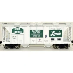 Bowser, HO Scale, 42773, 70-Ton 2-Bay Covered Hopper, Union Carbide Linde, #210 - Model Train Junction: Quality Parts and Art Supplies Hot