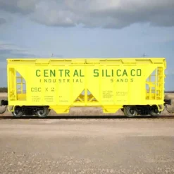 Bowser, HO Scale, 42745, 70-Ton 2-Bay Covered Hopper, Central Silica, #5 - Model Train Junction: Quality Parts and Art Supplies Outlet