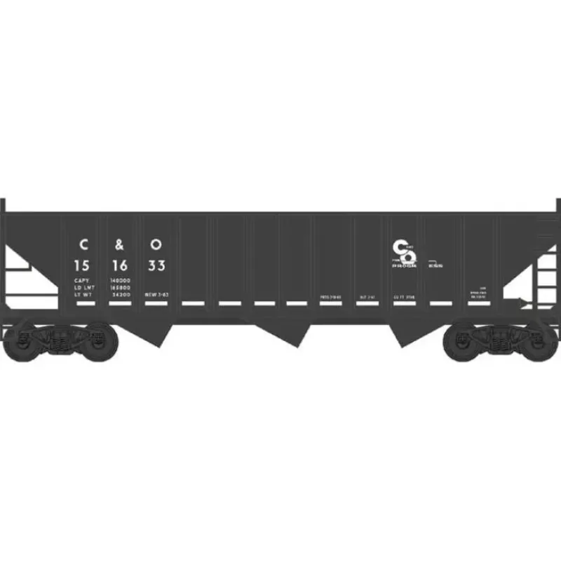 Bowser, HO Scale, #42908, 70-Ton 12-Panel Triple Hopper, Chesapeake & Ohio, #151623 - Model Train Junction: Quality Parts and Art Supplies New