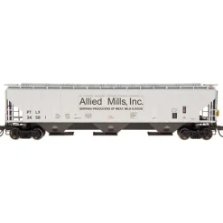 InterMountain, 65287-06, N Scale, 4750 Cu Ft. 3-Bay Hopper, Allied Mills, #34592 - Model Train Junction: Quality Parts and Art Supplies New