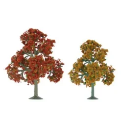 Trains|JTT Scenery Products 92111 N 3.5-4" Autumn Deciduous Tree (Pack of 4) - Model Train Junction: Quality Parts and Art Supplies