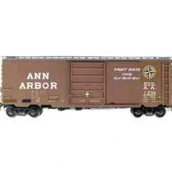 Trains*Kadee 5214 HO Scale Ann Arbor 40' PS-1 Standard Boxcar #1234 w 8' Doors - Model Train Junction: Quality Parts and Art Supplies
