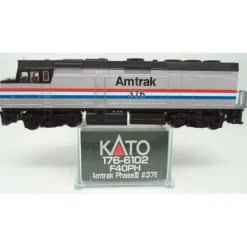 Trains*Kato 176-6102 N Amtrak F40PH Phase III Diesel Locomotive #376 - Model Train Junction: Quality Parts and Art Supplies