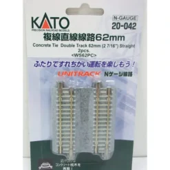 Trains*Kato 20-042 N 2-7/16" Concrete Tie Double Straight UniTrack (Pack of 2) - Model Train Junction: Quality Parts and Art Supplies