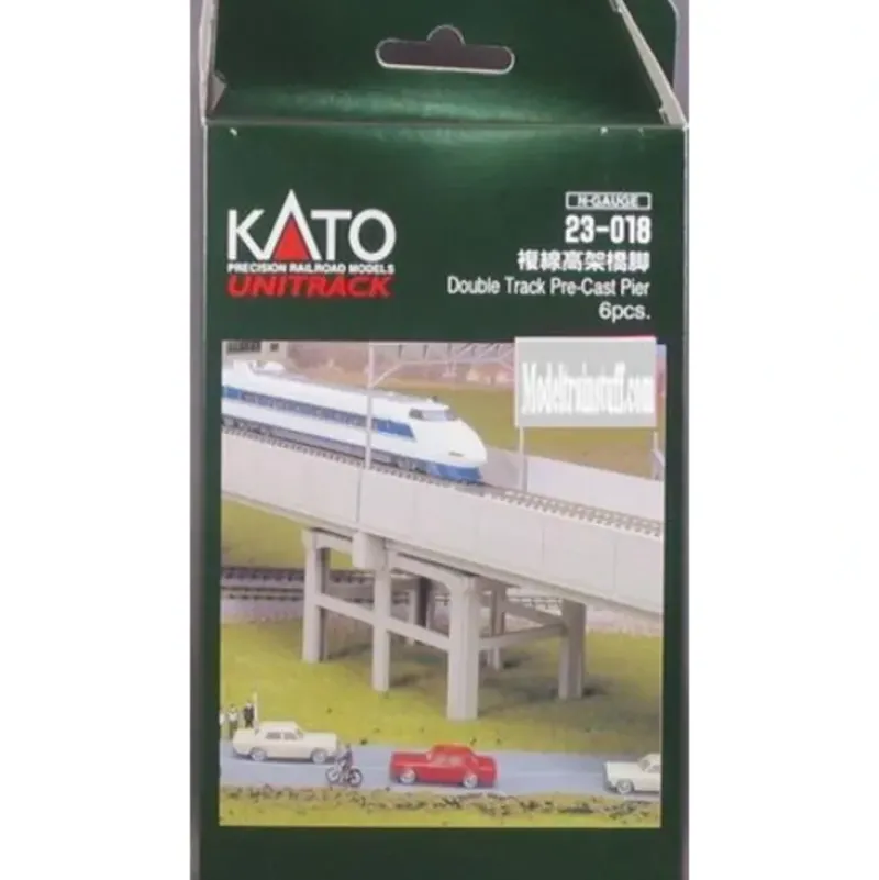 Trains*Kato 23-018 N 2" Double Track Pier (Set of 6) - Model Train Junction: Quality Parts and Art Supplies