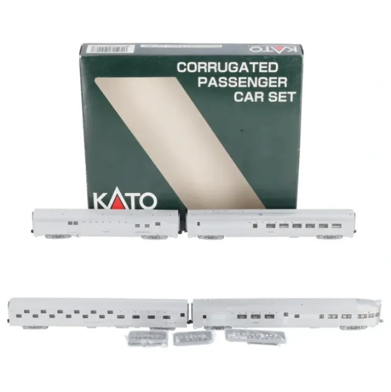 Trains*Kato 106-1502 N Scale ATSF Corrugated Passenger Car Set (Set A) LN/Box - Model Train Junction: Quality Parts and Art Supplies