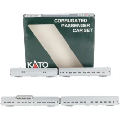 Trains*Kato 106-1604 N Scale ATSF Corrugated Passenge Car (Set B) LN/Box - Model Train Junction: Quality Parts and Art Supplies