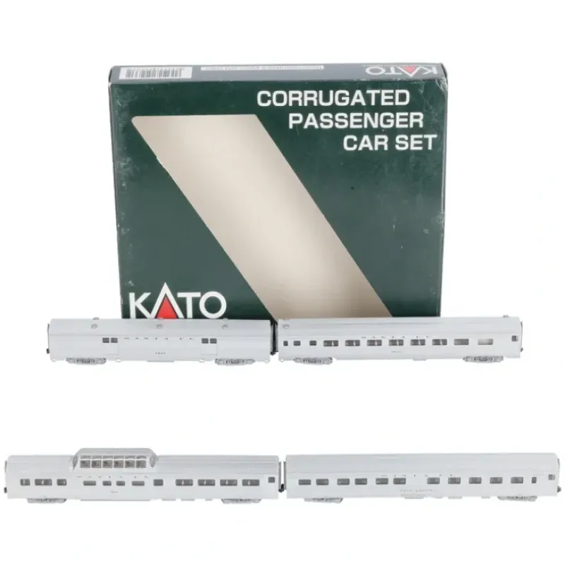 Trains*Kato 106-1604 N Scale ATSF Corrugated Passenge Car (Set B) LN/Box - Model Train Junction: Quality Parts and Art Supplies