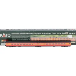 Trains*Kato 106-6301 N SP Morning Daylight Articulated Chair Car #1 (Set of 2) - Model Train Junction: Quality Parts and Art Supplies