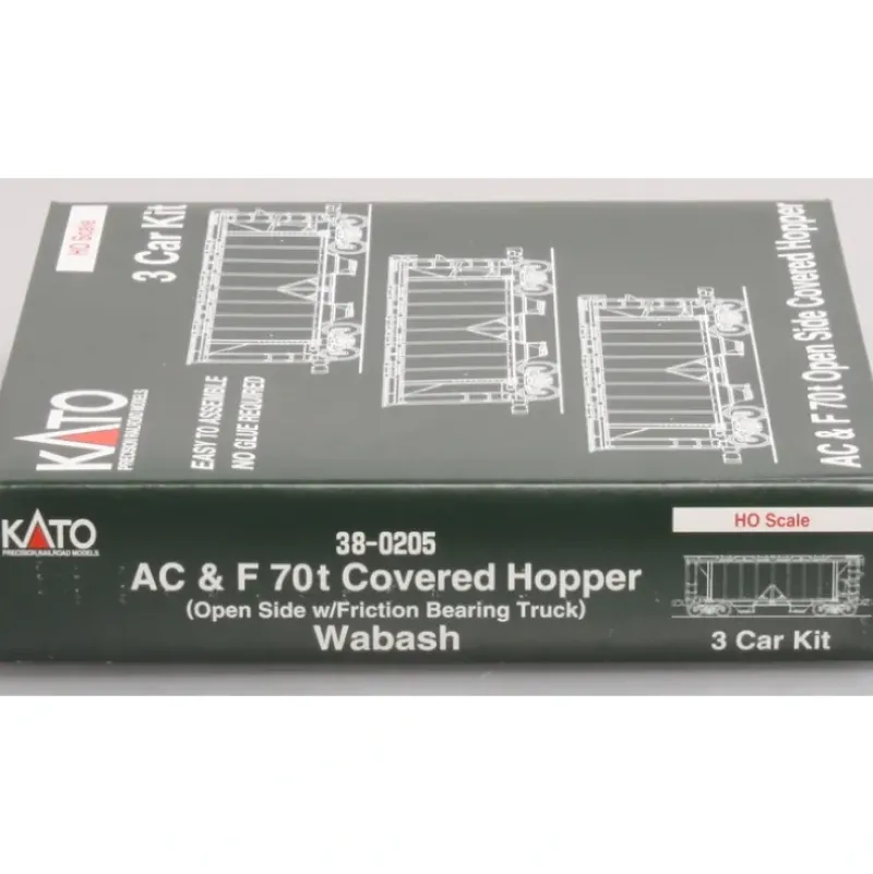 Trains*Kato 38-0205 Wabash ACF Hopper Car Set (3) - Model Train Junction: Quality Parts and Art Supplies