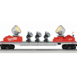 Trains*K-Line 6-22244 O Gauge Ringling Bros Operating Searchlight Car w/ 3 Spotlights - Model Train Junction: Quality Parts and Art Supplies
