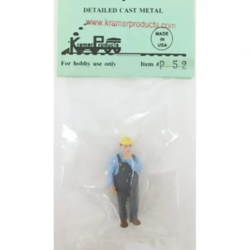 Trains*Kramer P52 O-Scale Warehouse Man in Hardhat Figure - Model Train Junction: Quality Parts and Art Supplies