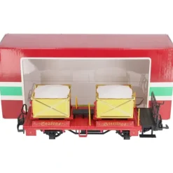 Trains|LGB 42140 Christmas Transport Car w/Gold Boxes - Model Train Junction: Quality Parts and Art Supplies