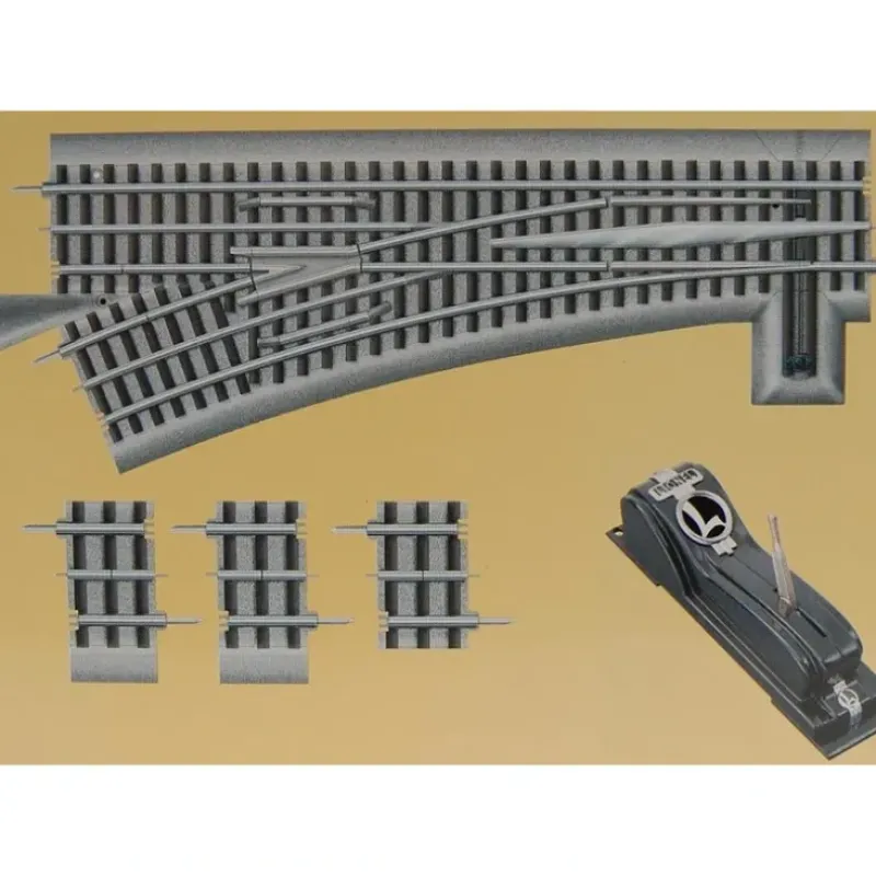 Trains*Lionel 6-16828 O60 FasTrack Command Control Left Hand Switch Turnout - Model Train Junction: Quality Parts and Art Supplies
