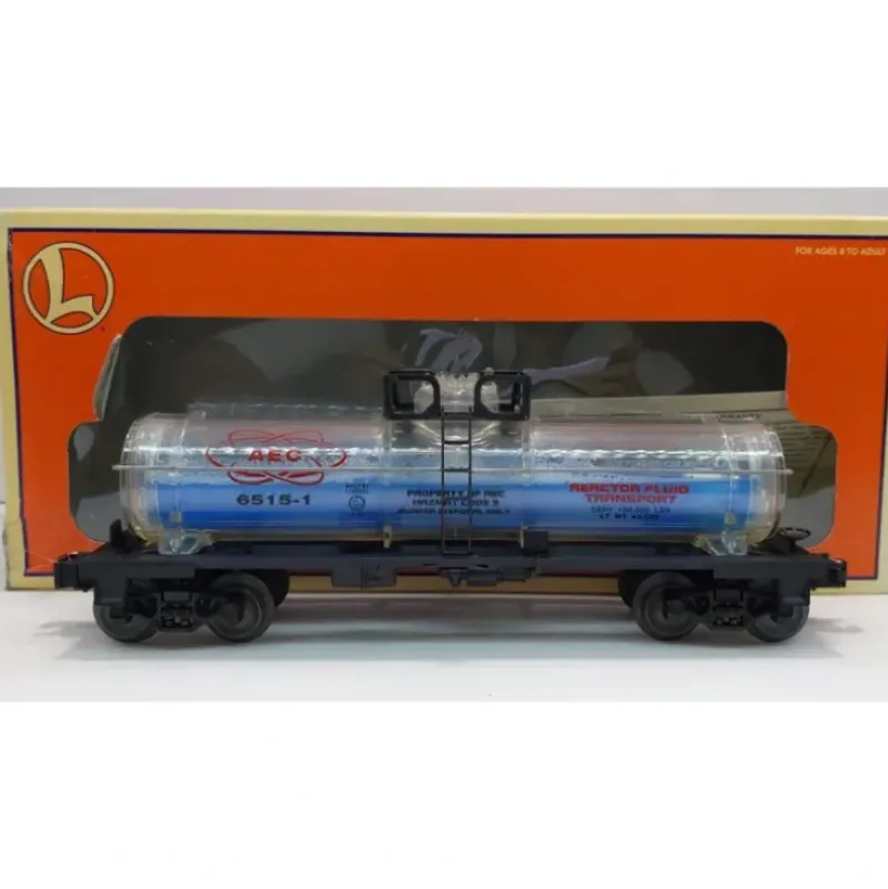 Trains|Lionel 6-16153 O Gauge AEC Reactor Fluid Tank Car (Blue) LN/Box - Model Train Junction: Quality Parts and Art Supplies
