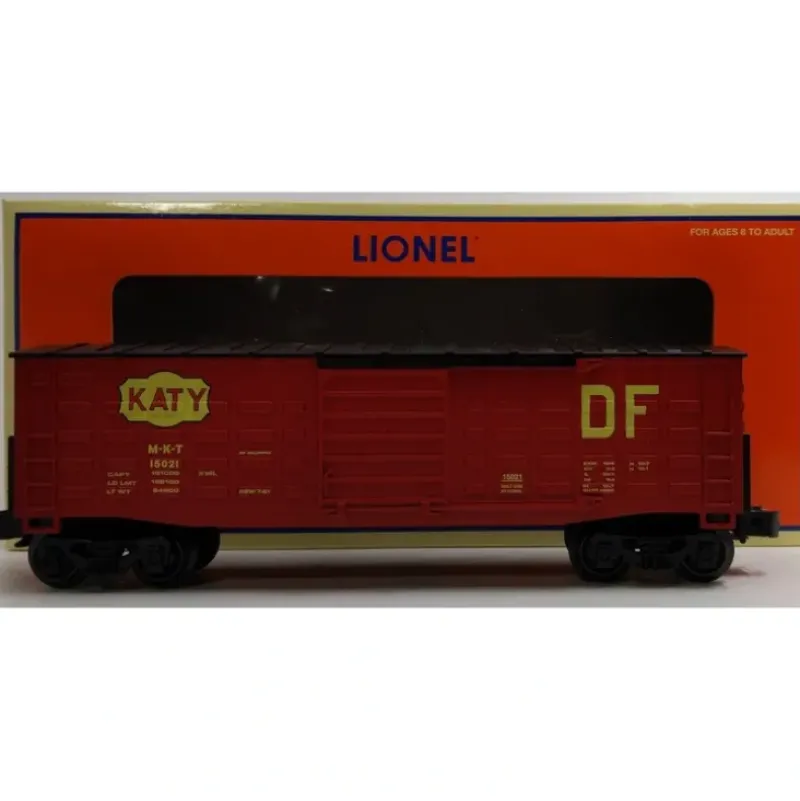 Trains|Lionel 6-15021 O Gauge Katy Waffle-Sided Boxcar - Model Train Junction: Quality Parts and Art Supplies