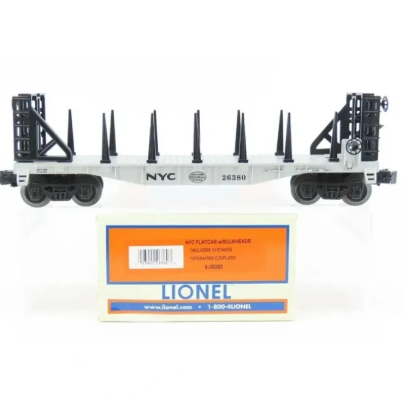 Trains*Lionel 6-26380 O Gauge New York Central Flatcar w/Bulkheads - Model Train Junction: Quality Parts and Art Supplies