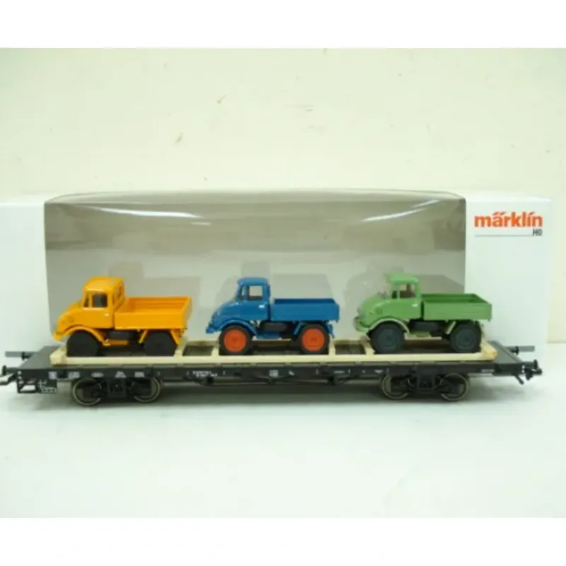 Trains*Marklin 46286 Flatcar with 3 Vehicles - Model Train Junction: Quality Parts and Art Supplies
