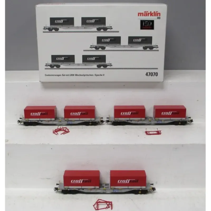 Trains*Marklin 47070 SBB Container Car Set with Load - Model Train Junction: Quality Parts and Art Supplies