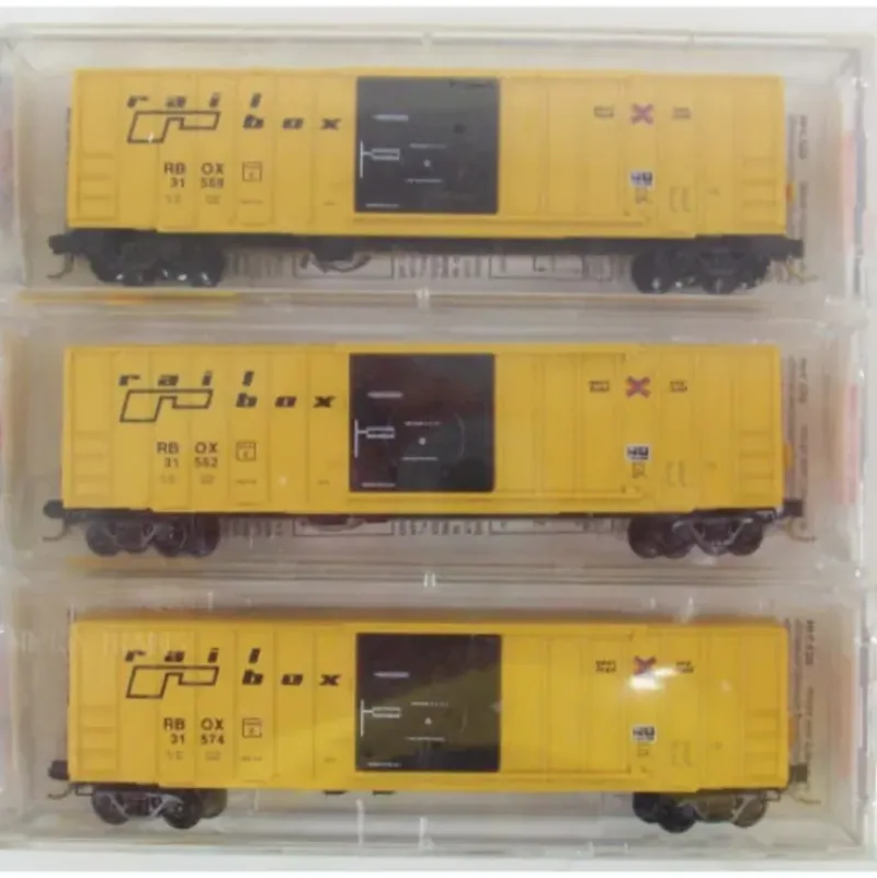 Trains*Micro-Trains 02500562 N Railbox 50' Rib Side Boxcar (Set of 3) - Model Train Junction: Quality Parts and Art Supplies