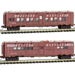 Micro-Trains, N Scale, 99305570, Weathered 50' Troop Car, Western Maryland, (2-Pack) - Model Train Junction: Quality Parts and Art Supplies Outlet