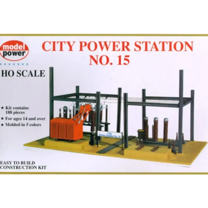 Trains*Model Power 416 HO Scale City Power Station No. 15 Building Kit - Model Train Junction: Quality Parts and Art Supplies