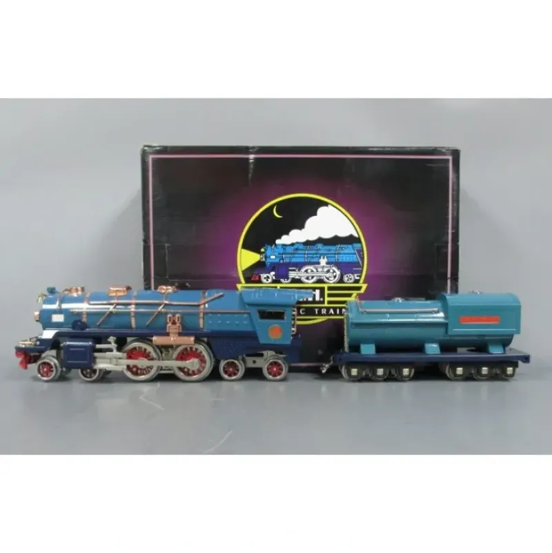 Trains*MTH 10-1248-0 400E Tinplate Steam Engine (Traditional) (Two-Tone Blue w/Brass) - Model Train Junction: Quality Parts and Art Supplies